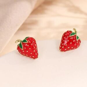 3for$20 NEW Strawberry Stud Earrings Small Strawberry Design Stud Earrings